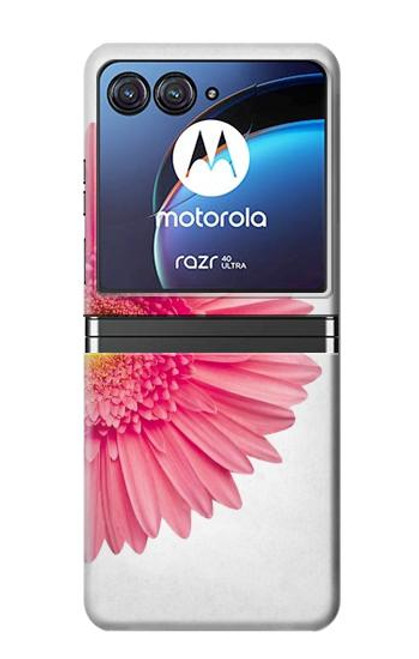 S3044 Vintage Pink Gerbera Daisy Hülle Schutzhülle Taschen für Motorola Razr 40 Ultra