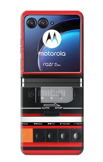 S3204 Red Cassette Recorder Graphic Hülle Schutzhülle Taschen für Motorola Razr 40 Ultra