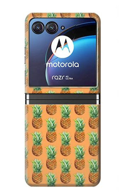 S3258 Pineapple Pattern Hülle Schutzhülle Taschen für Motorola Razr 40 Ultra