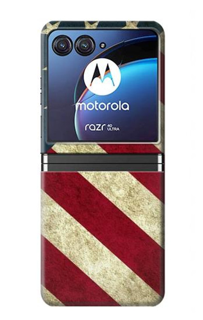 S3295 US National Flag Hülle Schutzhülle Taschen für Motorola Razr 40 Ultra