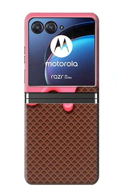 S3754 Strawberry Ice Cream Cone Hülle Schutzhülle Taschen für Motorola Razr 40 Ultra