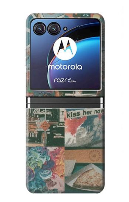 S3909 Vintage Poster Hülle Schutzhülle Taschen für Motorola Razr 40 Ultra