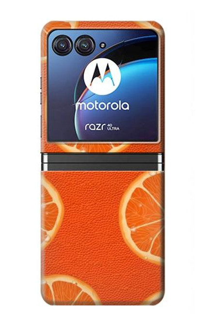 S3946 Seamless Orange Pattern Hülle Schutzhülle Taschen für Motorola Razr 40 Ultra