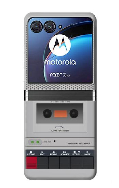 S3953 Vintage Cassette Player Graphic Hülle Schutzhülle Taschen für Motorola Razr 40 Ultra