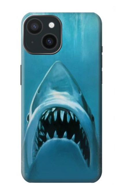 S0830 White Shark Hülle Schutzhülle Taschen für iPhone 15
