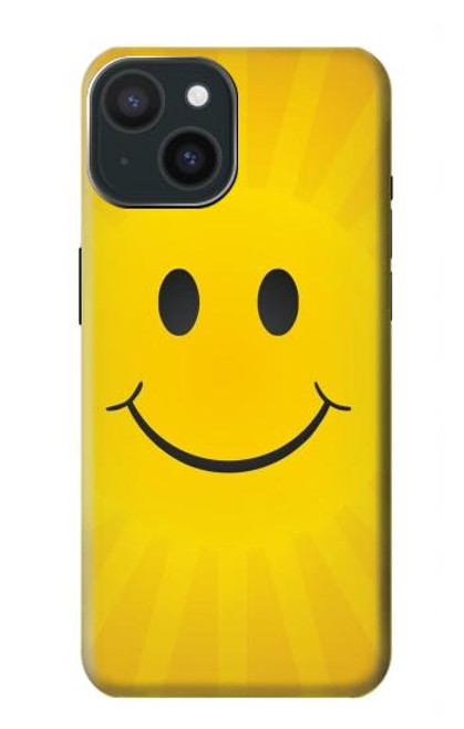 S1146 Yellow Sun Smile Hülle Schutzhülle Taschen für iPhone 15