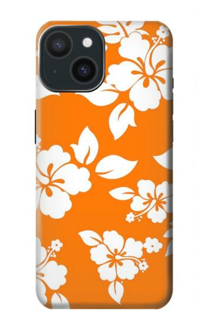 S2245 Hawaiian Hibiscus Orange Pattern Hülle Schutzhülle Taschen für iPhone 15