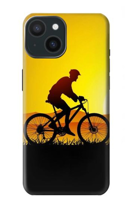 S2385 Bicycle Bike Sunset Hülle Schutzhülle Taschen für iPhone 15