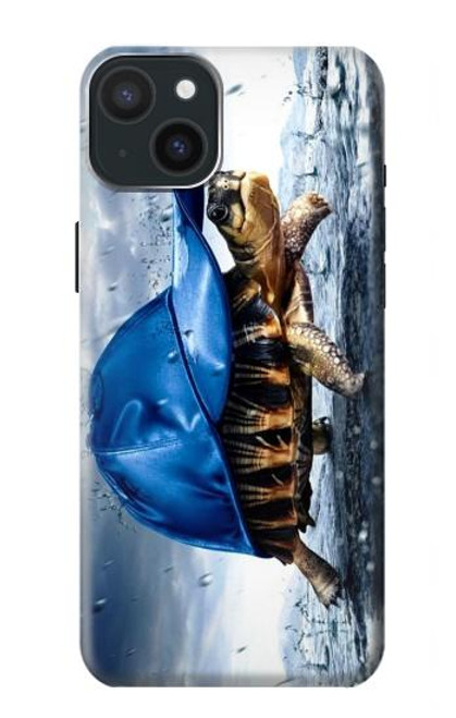 S0084 Turtle in the Rain Hülle Schutzhülle Taschen für iPhone 15 Plus