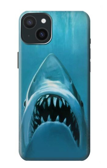 S0830 White Shark Hülle Schutzhülle Taschen für iPhone 15 Plus