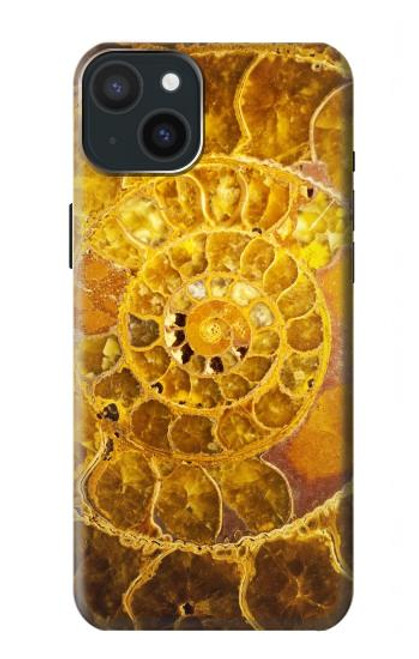 S1789 Ammonite Fossils Hülle Schutzhülle Taschen für iPhone 15 Plus