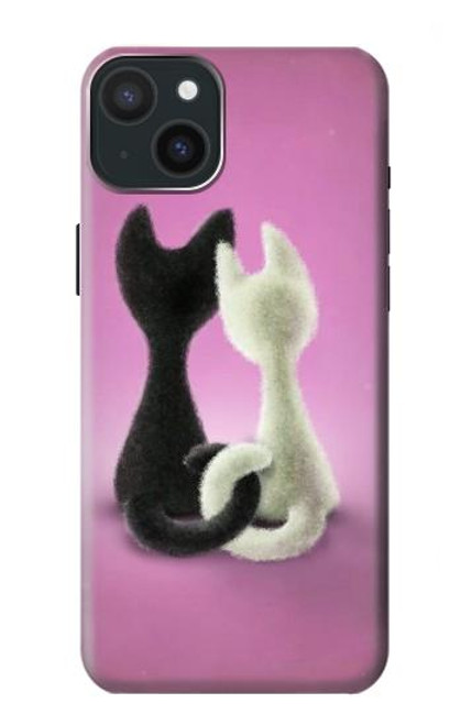 S1832 Love Cat Hülle Schutzhülle Taschen für iPhone 15 Plus