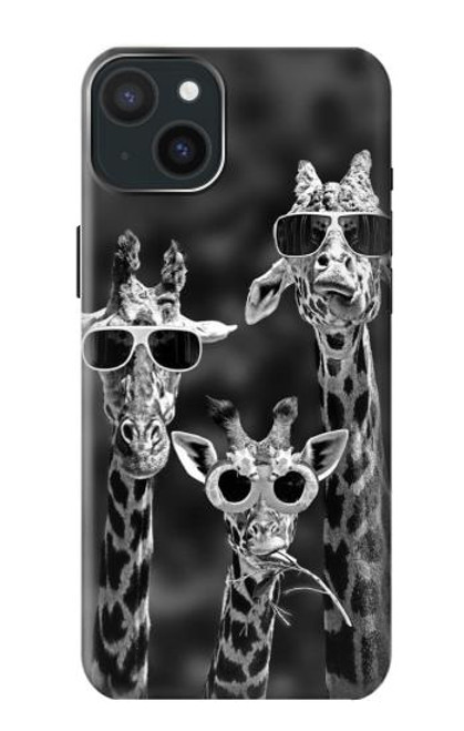 S2327 Giraffes With Sunglasses Hülle Schutzhülle Taschen für iPhone 15 Plus