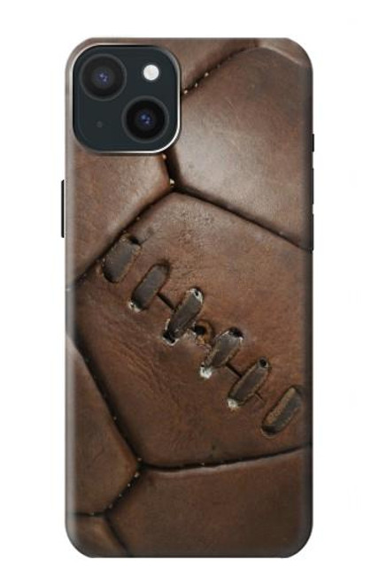 S2661 Leather Soccer Football Graphic Hülle Schutzhülle Taschen für iPhone 15 Plus