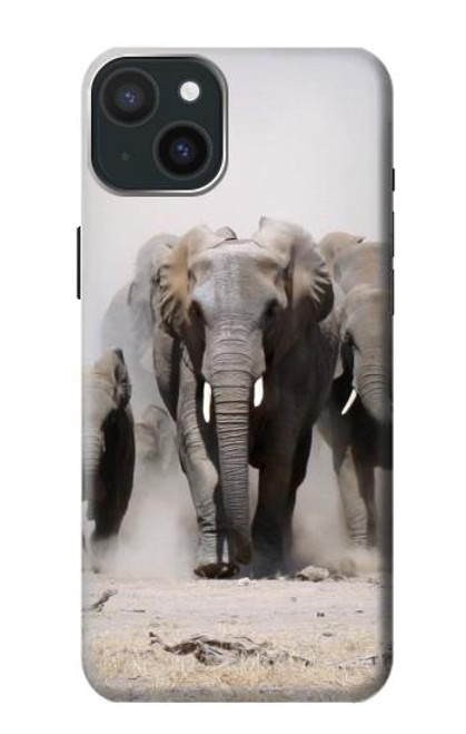S3142 African Elephant Hülle Schutzhülle Taschen für iPhone 15 Plus