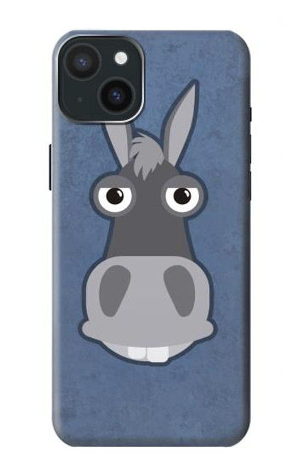S3271 Donkey Cartoon Hülle Schutzhülle Taschen für iPhone 15 Plus