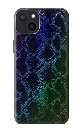 S3366 Rainbow Python Skin Graphic Print Hülle Schutzhülle Taschen für iPhone 15 Plus