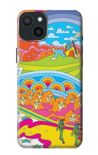 S3407 Hippie Art Hülle Schutzhülle Taschen für iPhone 15 Plus