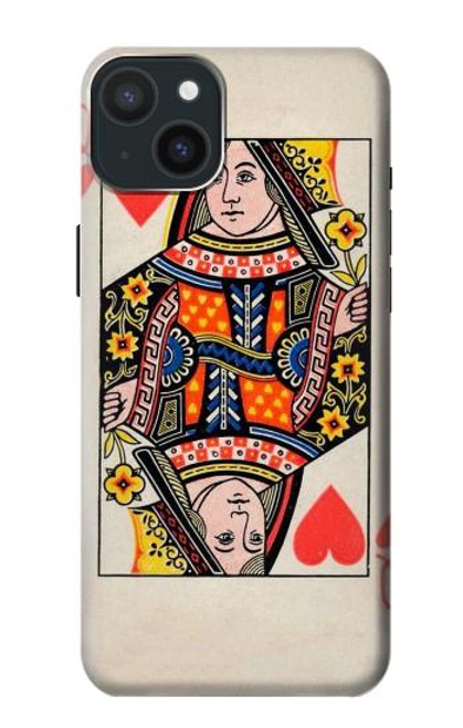 S3429 Queen Hearts Card Hülle Schutzhülle Taschen für iPhone 15 Plus