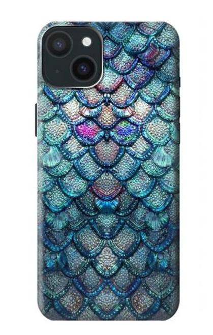 S3809 Mermaid Fish Scale Hülle Schutzhülle Taschen für iPhone 15 Plus