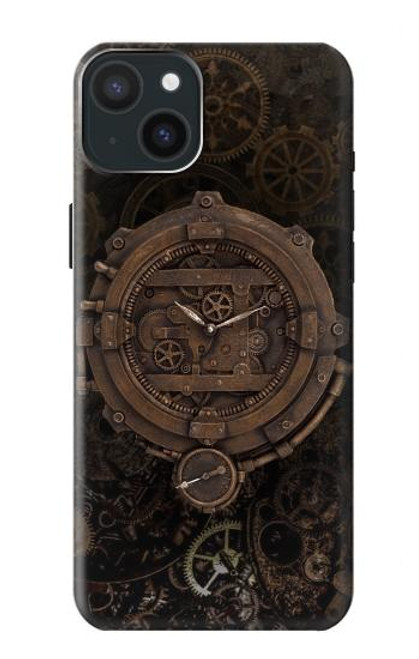 S3902 Steampunk Clock Gear Hülle Schutzhülle Taschen für iPhone 15 Plus