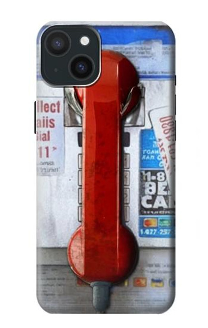 S3925 Collage Vintage Pay Phone Hülle Schutzhülle Taschen für iPhone 15 Plus