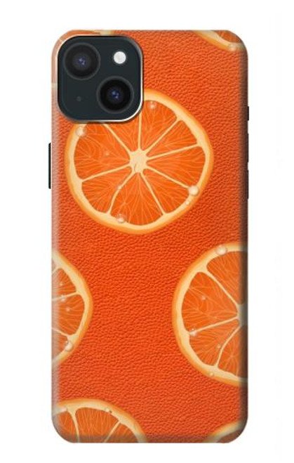 S3946 Seamless Orange Pattern Hülle Schutzhülle Taschen für iPhone 15 Plus