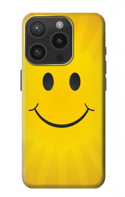 S1146 Yellow Sun Smile Hülle Schutzhülle Taschen für iPhone 15 Pro