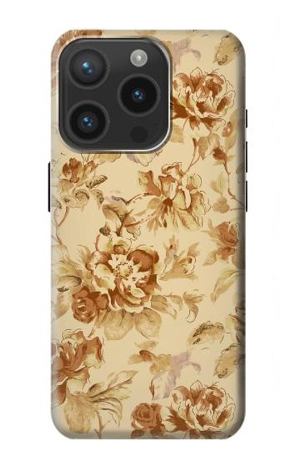 S2180 Flower Floral Vintage Pattern Hülle Schutzhülle Taschen für iPhone 15 Pro