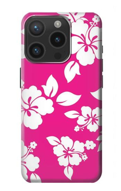 S2246 Hawaiian Hibiscus Pink Pattern Hülle Schutzhülle Taschen für iPhone 15 Pro