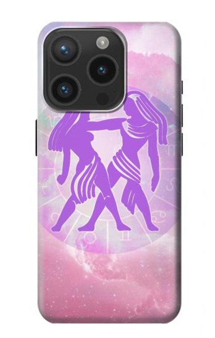 S3259 Zodiac Gemini Hülle Schutzhülle Taschen für iPhone 15 Pro