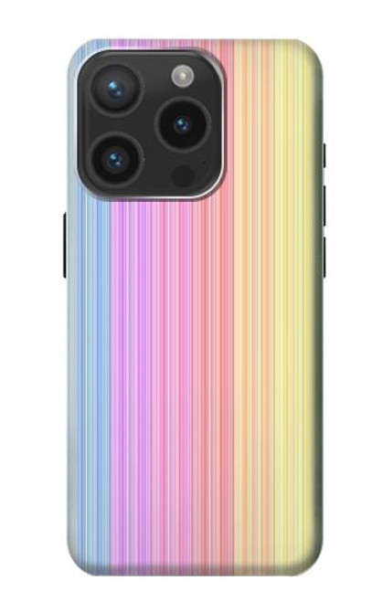 S3849 Colorful Vertical Colors Hülle Schutzhülle Taschen für iPhone 15 Pro