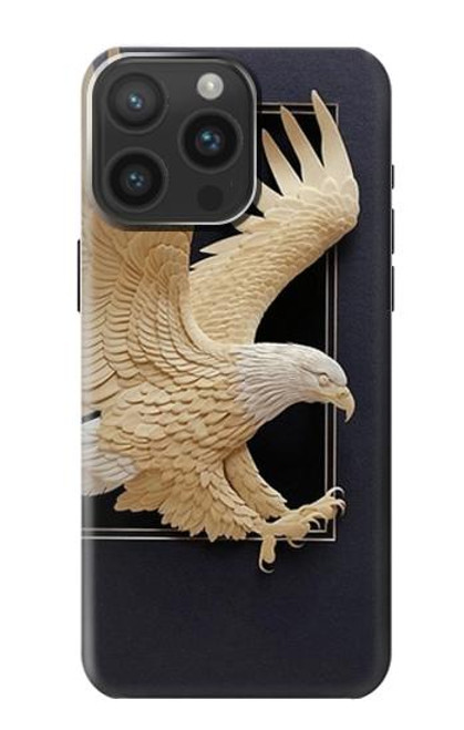 S1383 Paper Sculpture Eagle Hülle Schutzhülle Taschen für iPhone 15 Pro Max