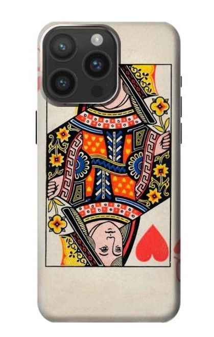 S3429 Queen Hearts Card Hülle Schutzhülle Taschen für iPhone 15 Pro Max