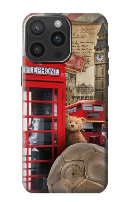 S3856 Vintage London British Hülle Schutzhülle Taschen für iPhone 15 Pro Max