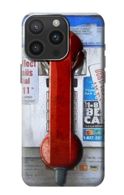 S3925 Collage Vintage Pay Phone Hülle Schutzhülle Taschen für iPhone 15 Pro Max