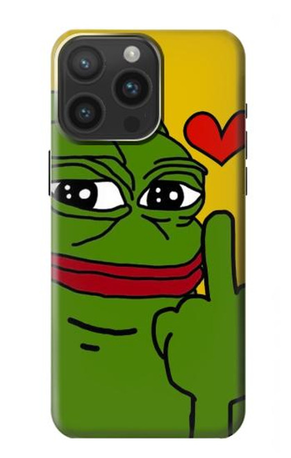 S3945 Pepe Love Middle Finger Hülle Schutzhülle Taschen für iPhone 15 Pro Max