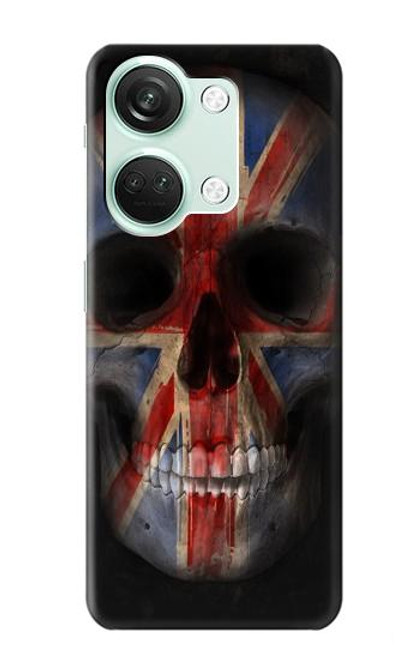 S3848 United Kingdom Flag Skull Hülle Schutzhülle Taschen für OnePlus Nord 3