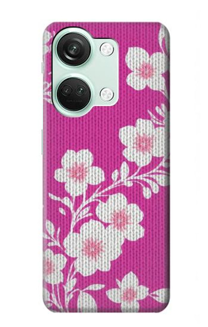 S3924 Cherry Blossom Pink Background Hülle Schutzhülle Taschen für OnePlus Nord 3