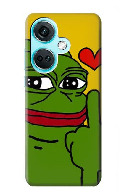 S3945 Pepe Love Middle Finger Hülle Schutzhülle Taschen für OnePlus Nord CE3