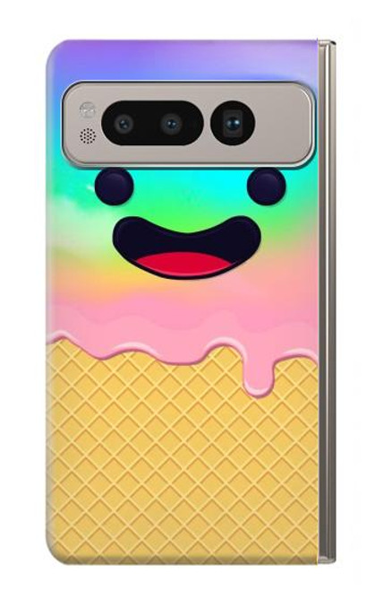 S3939 Ice Cream Cute Smile Hülle Schutzhülle Taschen für Google Pixel Fold