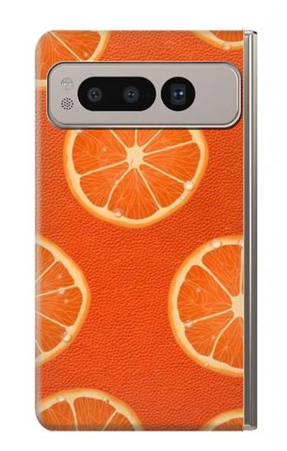 S3946 Seamless Orange Pattern Hülle Schutzhülle Taschen für Google Pixel Fold