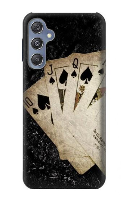 S3231 Vintage Royal Straight Flush Cards Hülle Schutzhülle Taschen für Samsung Galaxy M34 5G