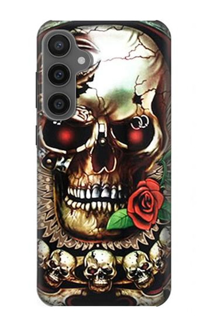 S0753 Skull Wing Rose Punk Hülle Schutzhülle Taschen für Samsung Galaxy S23 FE