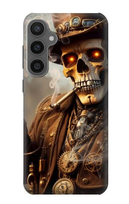 S3949 Steampunk Skull Smoking Hülle Schutzhülle Taschen für Samsung Galaxy S23 FE