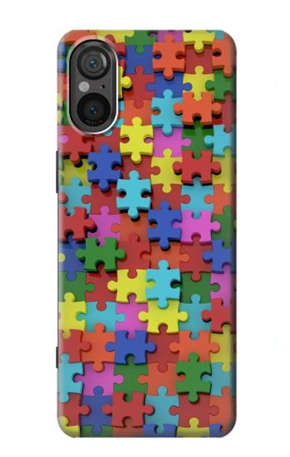 S0816 Puzzle Hülle Schutzhülle Taschen für Sony Xperia 5 V