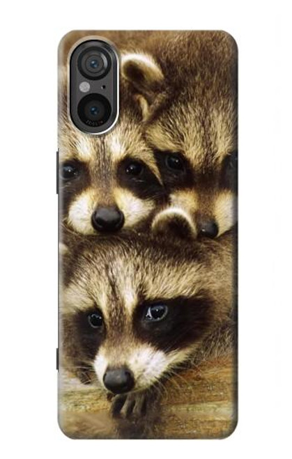S0977 Baby Raccoons Hülle Schutzhülle Taschen für Sony Xperia 5 V