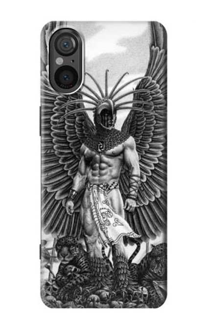S1235 Aztec Warrior Hülle Schutzhülle Taschen für Sony Xperia 5 V