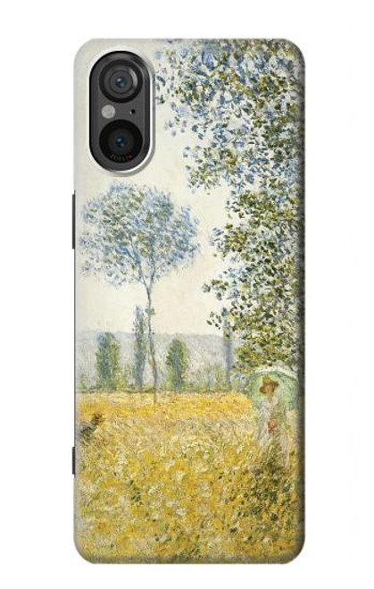 S2682 Claude Monet Fields In Spring Hülle Schutzhülle Taschen für Sony Xperia 5 V