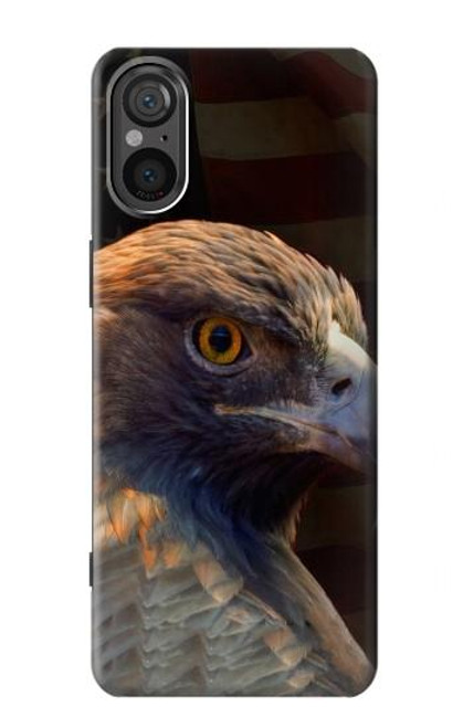 S3376 Eagle American Flag Hülle Schutzhülle Taschen für Sony Xperia 5 V